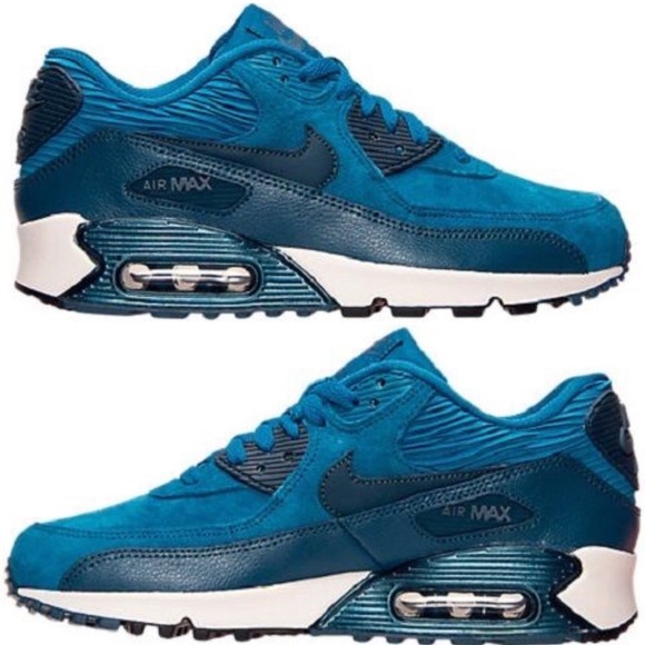 NIKE Air Max 90 Suede Running Shoes Brigade Blue NWT NIKE Air Max 90 Suede Running Shoes Brigade Blue NWT
